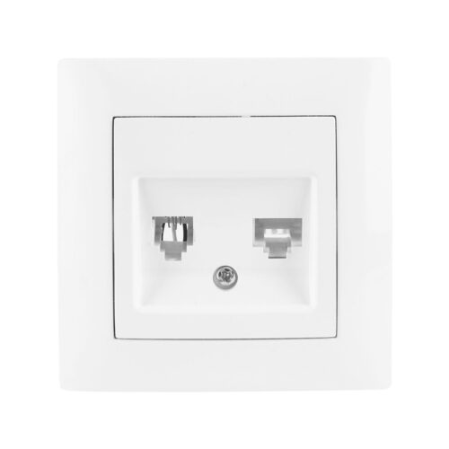 Gniazdo telefoniczno-komputerowe VCX WESA LC 42 Biały