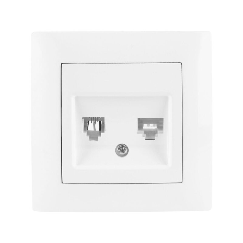 Gniazdo telefoniczno-komputerowe VCX WESA LC 42 Biały