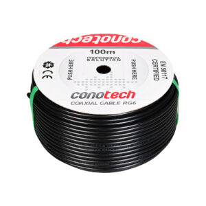 PRZEWÓD KONCENTRYCZNY NS100 TRI ŻELOWANY CZARNY - rolka 100m