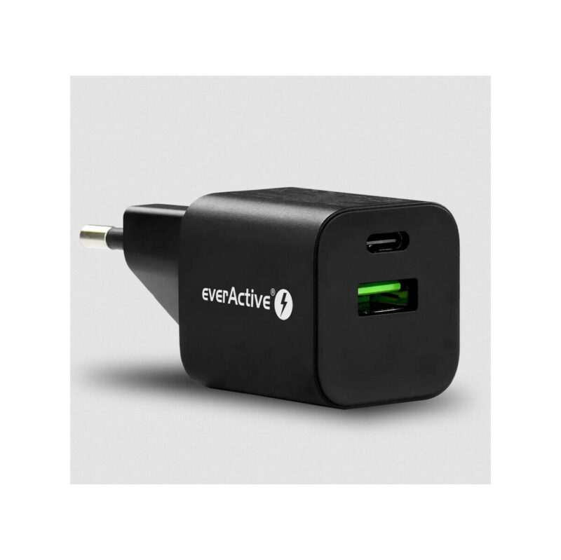 ŁADOWARKA SIECIOWA everActive GaN SC-390QB 30W 1xUSB-C 1xUSB-A PD PPS
