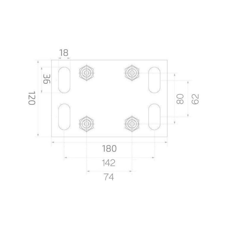 Pakiet wózków jezdnych PSG 60.00P.80.19 do bram przesuwnych do szyny 80x80x5 mm