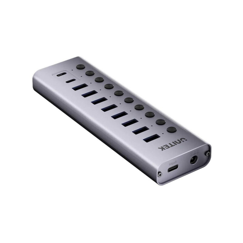 Unitek Hub USB C/USB A 10w1 5Gbps z włącznikami portów