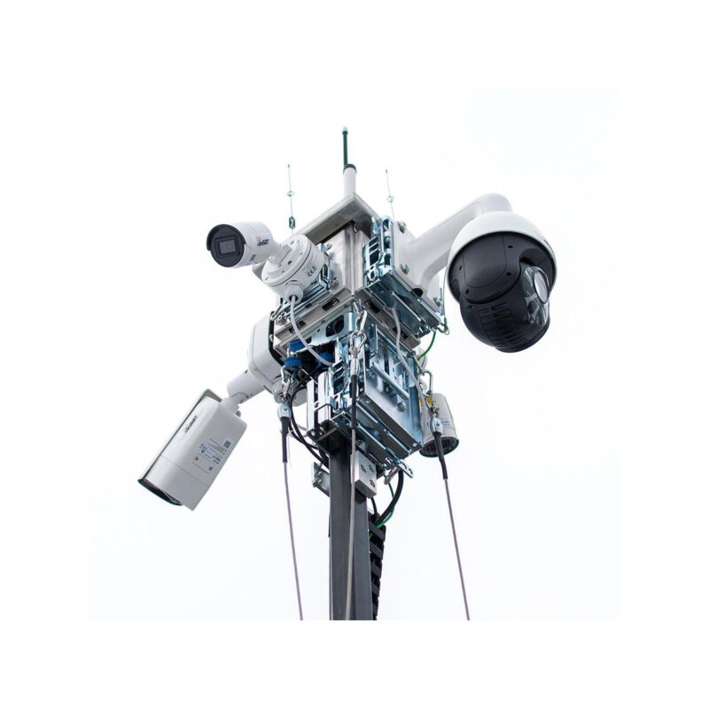 Mobilna wieża do zdalnego wideomonitoringu CCTV iCAM-TOWER AI 5MQ3