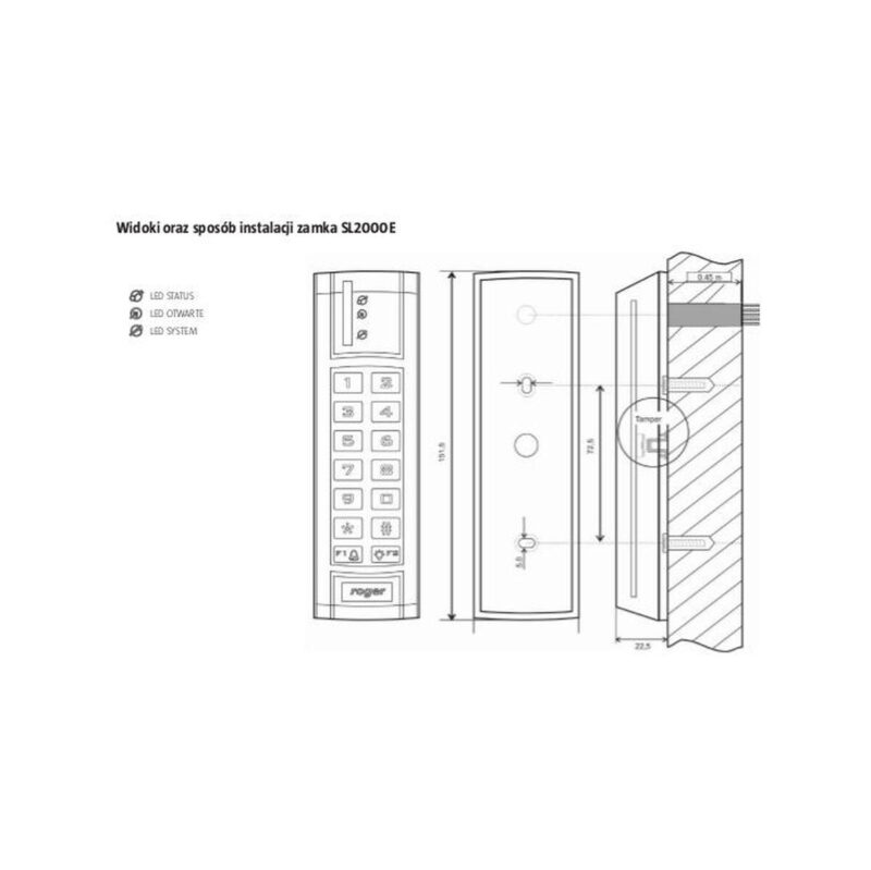 1718_1 Zamek szyfrowy ROGER SL2000E