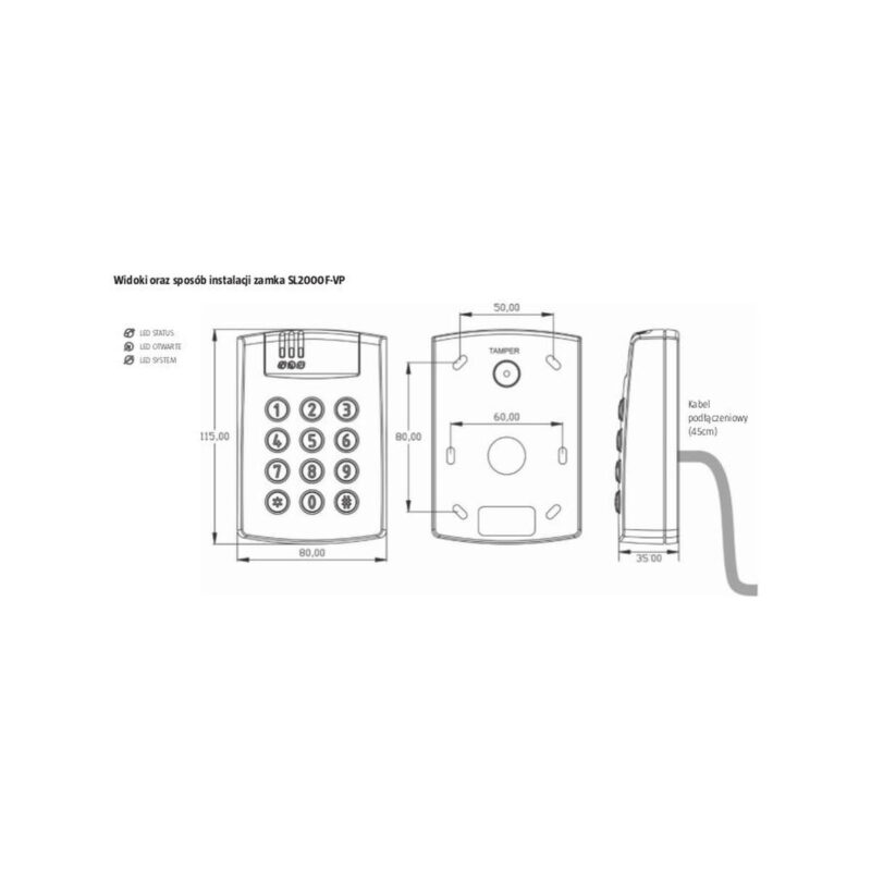 1720_2 Zamek szyfrowy ROGER SL2000F-VP