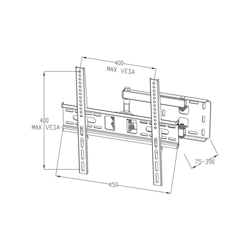 UCHWYT DO TV LCD/LED 22-55" 35KG AR-53 ART reg. pion i poziom