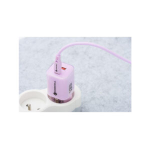 17bd6c32c1236363a8e5fb15e43f4e60_original ŁADOWARKA SIECIOWA Forcell F-Energy GaN III VT-41 33 W 1x USB-C 1x USB-A PD 3.0 QC 4.0 FIOLETOWA