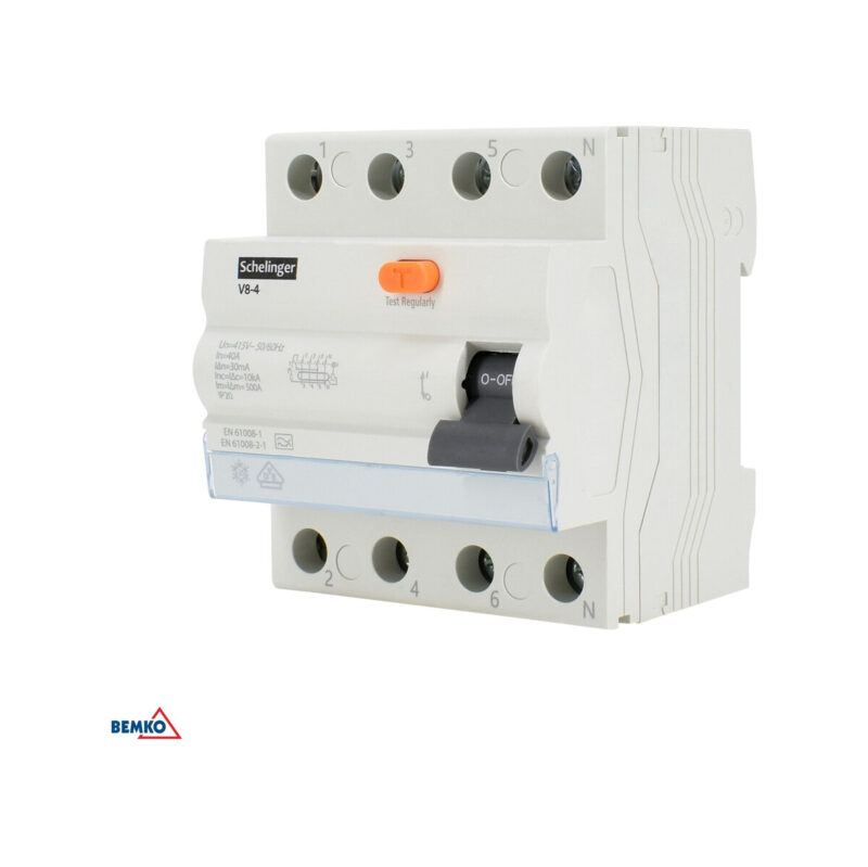 Wyłącznik różnicowoprądowy A 4P 25A 30mA SCHELINGER