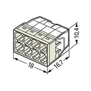 Szybkozłączka DRUT 8x 0,5-2,5mm2 WAGO 2273-208 (Paczka 50szt.)