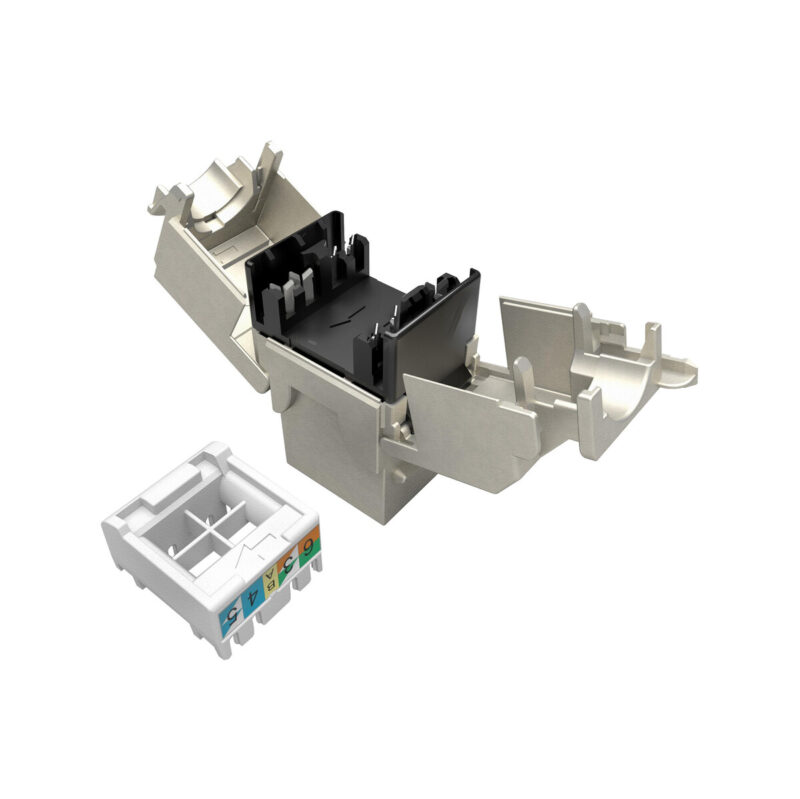 Moduł Keystone samozaciskowy Solarix Cat.6A STP RJ45 SXKJ-10G-STP-BK-SA