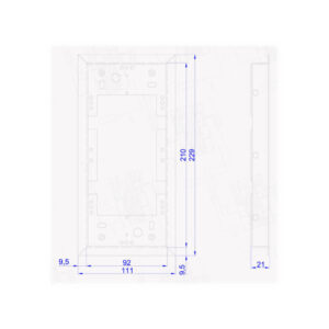 ACO CDN-R-S Ramka podtynkowa mała CDN, stal