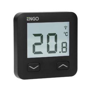 ENGO Controls E10-B - Regulator temperatury, 230V, czarny, Wi-Fi, Internetowy, podtynkowy
