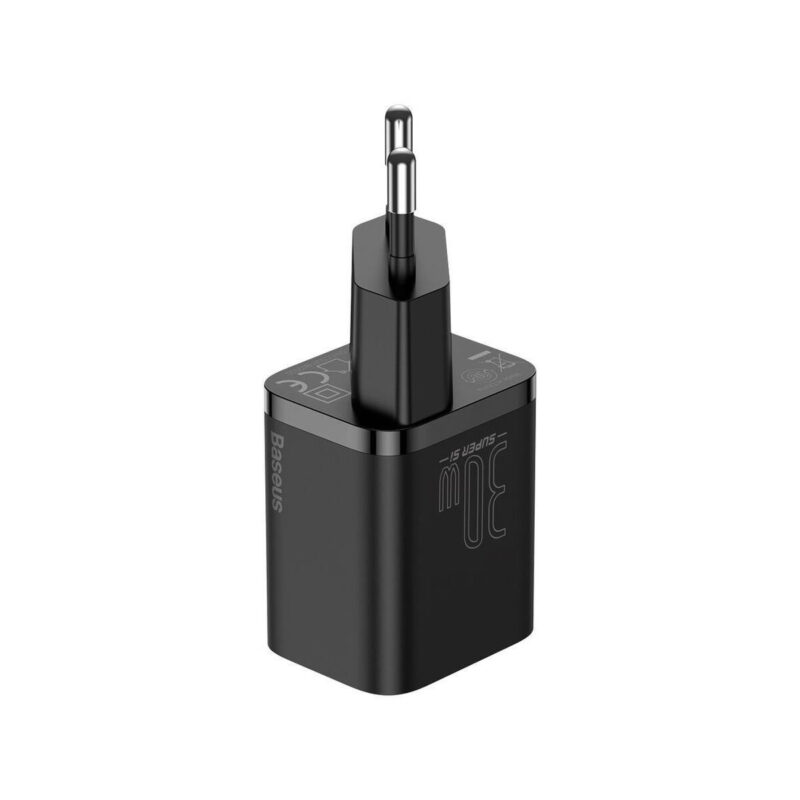 ŁADOWARKA SIECIOWA Baseus Super Si Quick Charger 1C CCSUP-J01 30W 1x USB-C PD 3.0 QC 3.0 CZARNA