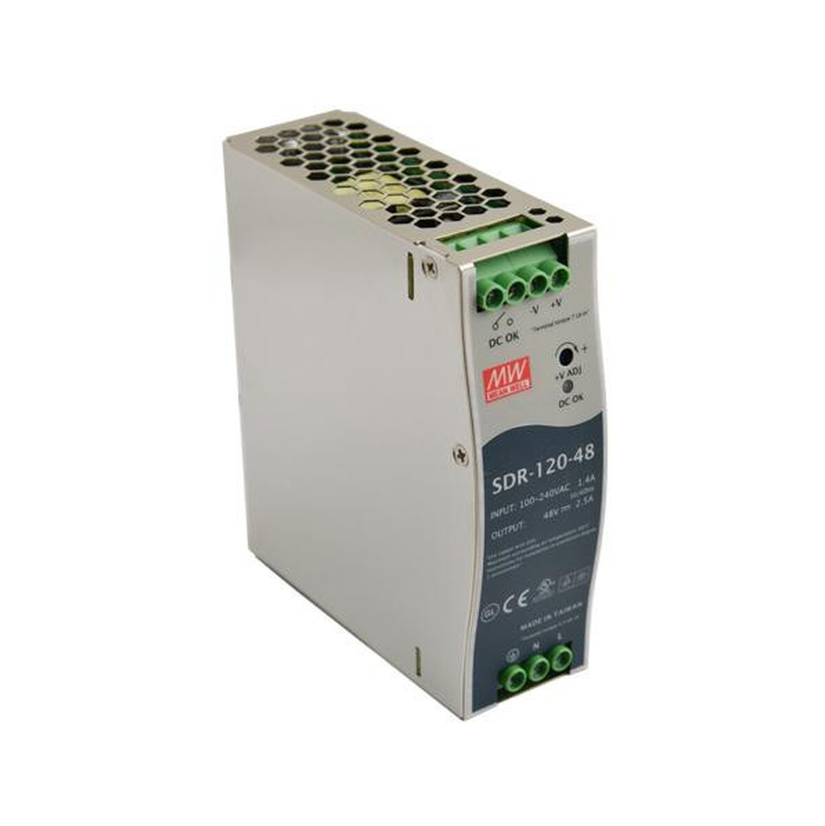 ZASILACZ IMPULSOWY NA SZYNĘ DIN MEAN WELL SDR-120-48
