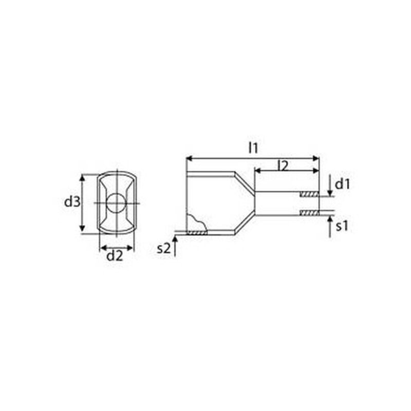TULEJKA IZOLOWANA PODWÓJNA 1,5mm2 DUID-2x1,5-8 CZERWONY (100szt.)