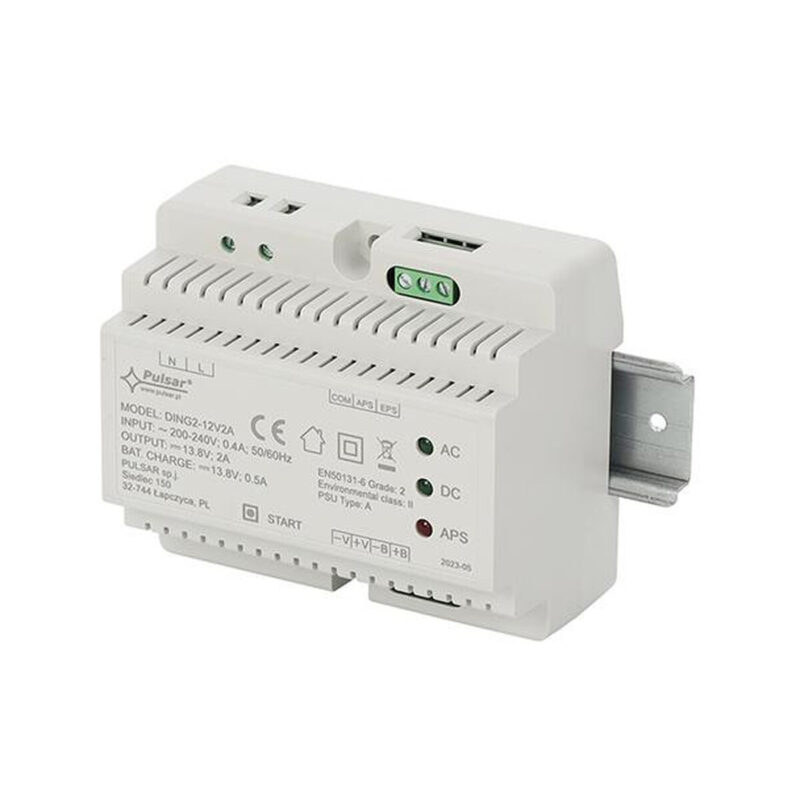 Zasilacz buforowy impulsowy na szynę DIN Grade 2 DING2-12V2A 13,8V 2A