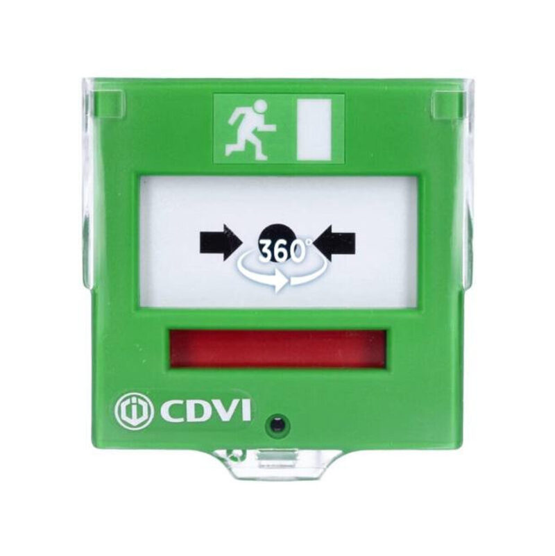 Ewakuacyjny przycisk wyjścia z elastyczną membraną, 2 styki CDVI BBGP2V