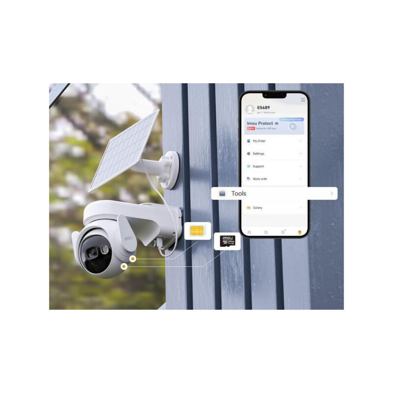 Kamera IP Imou AOV PT Kit 5MP 2.4GHz Wi-Fi i 4G z panelem solarnym, kartą pamięci 32GB i kartą SIM