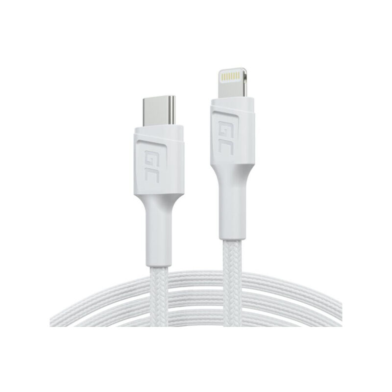 KABEL USB-C / LIGHTHING Green Cell POWERSTREAM 100cm BIAŁY PD APPLE IPHONE