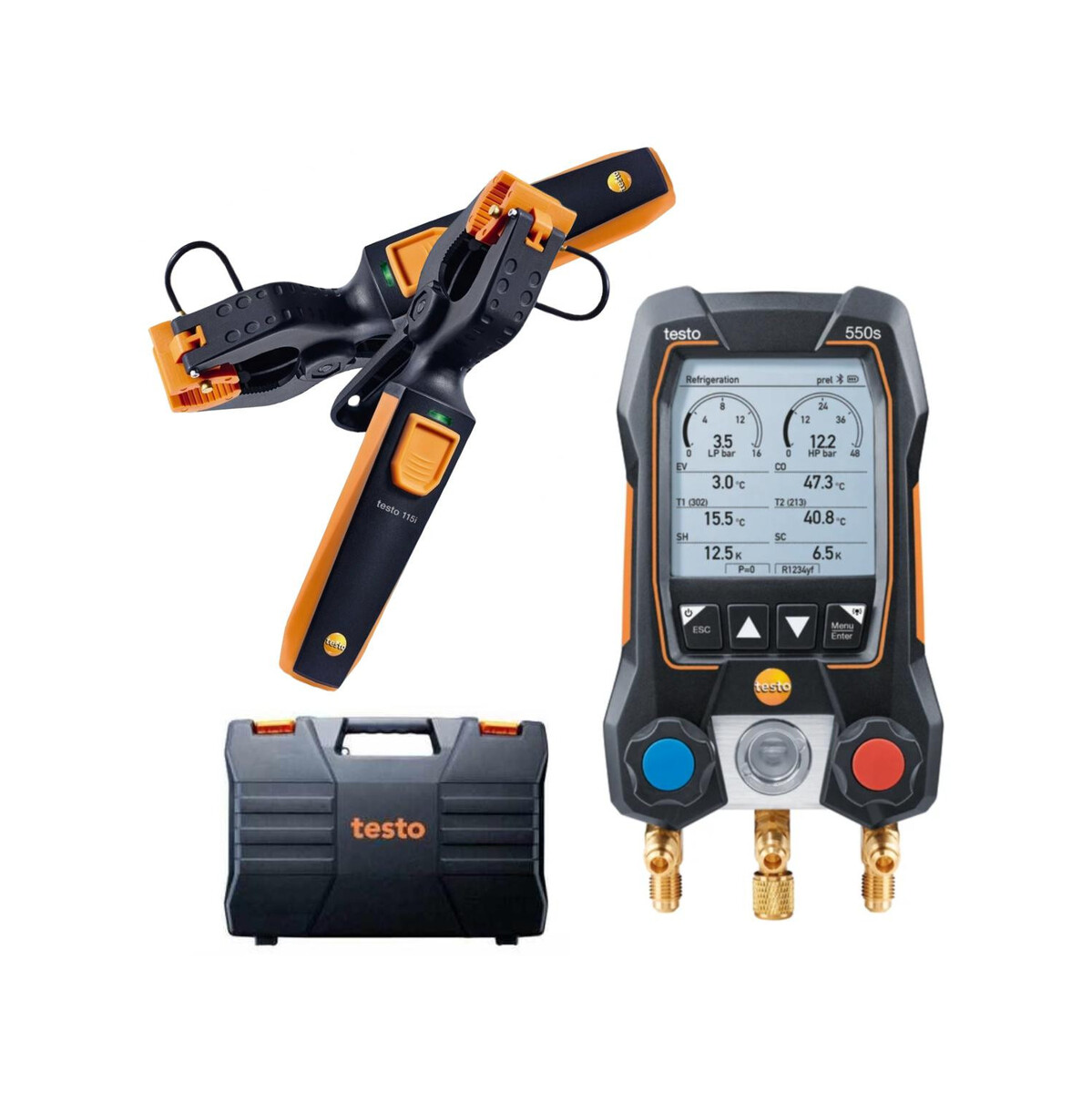 Elektroniczna oprawa zaworowa Testo 550s zestaw Smart 0564 5502