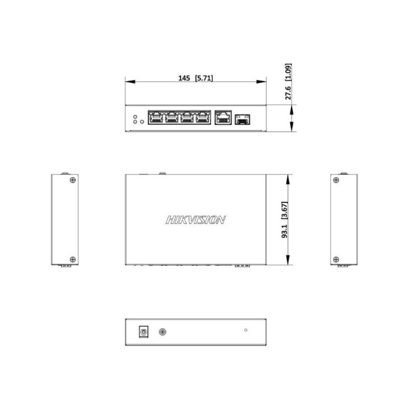 Switch Hikvision DS-3E1506P-EI/M-4P1T1F(O-STD)