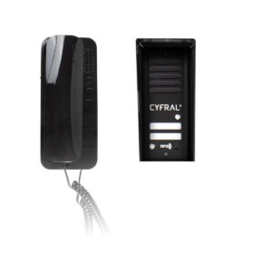 DOMOFON CYFRAL COSMO 2-LOKATORKI CZARNA KASETA CZARNE UNIFONY