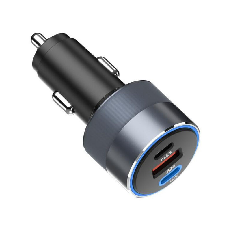 ŁADOWARKA SAMOCHODOWA Forcell F-Energy Alu 85 W 2x USB-C 1x USB-A PD 3.0 QC 4.0 SZARA