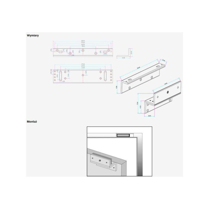 UCHWYT MONTAŻOWY SCOT BK-350ZL2 (DO ZWORY EL-350-2)