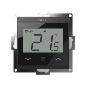 ENGO Controls E55-B - Regulator temperatury do ramki 55x55, 230V, czarny, Internetowy, Wi-Fi
