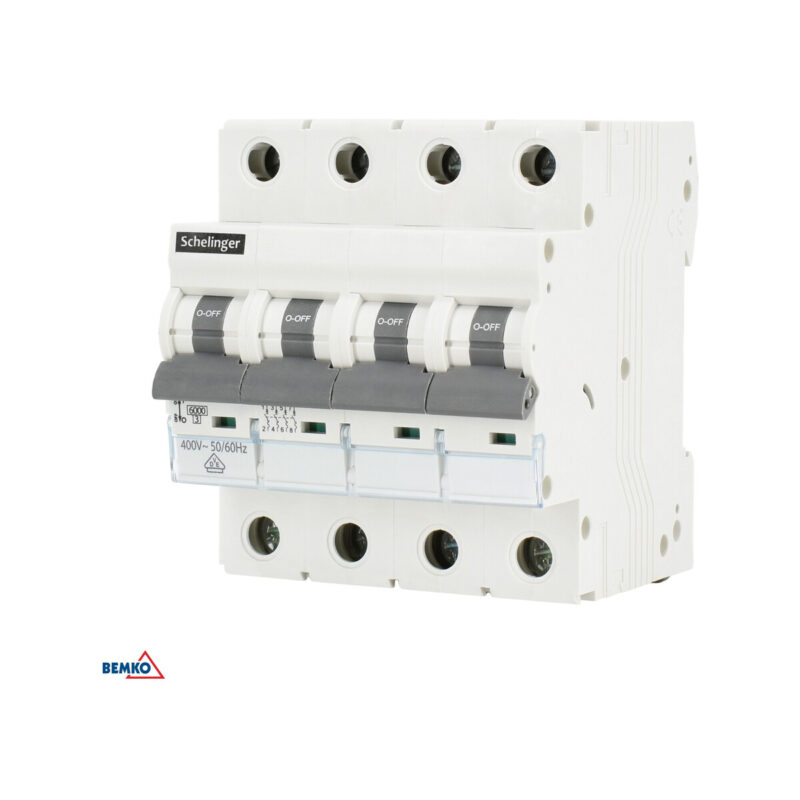 Wyłącznik nadprądowy 6KA 4P C 50A VDE SCHELINGER