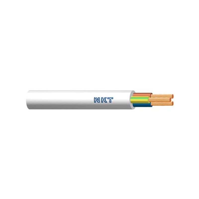 Przewód elektryczny linka H03VV-F OMY 3x1,5mm2 300V NKT biały 100m