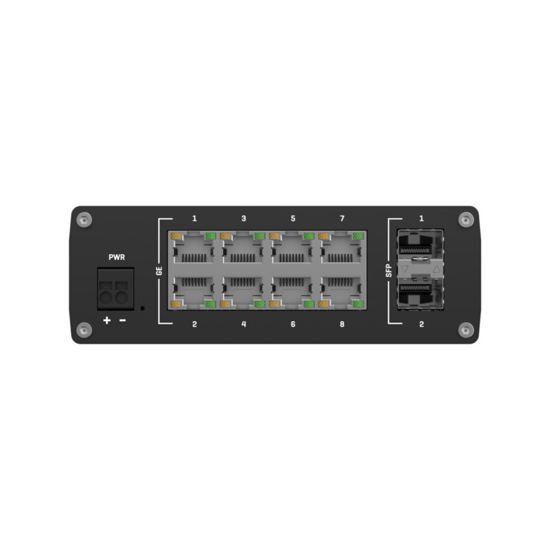 Teltonika TSW210 switch przemysłowy 8xGE 2xSFP PoE+ (TSW210000040) DIN