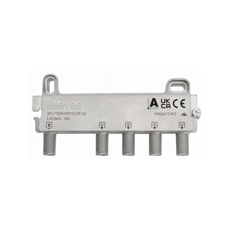 Rozgałęźnik antenowy rtv 4-drożny F4D 519604 Televes