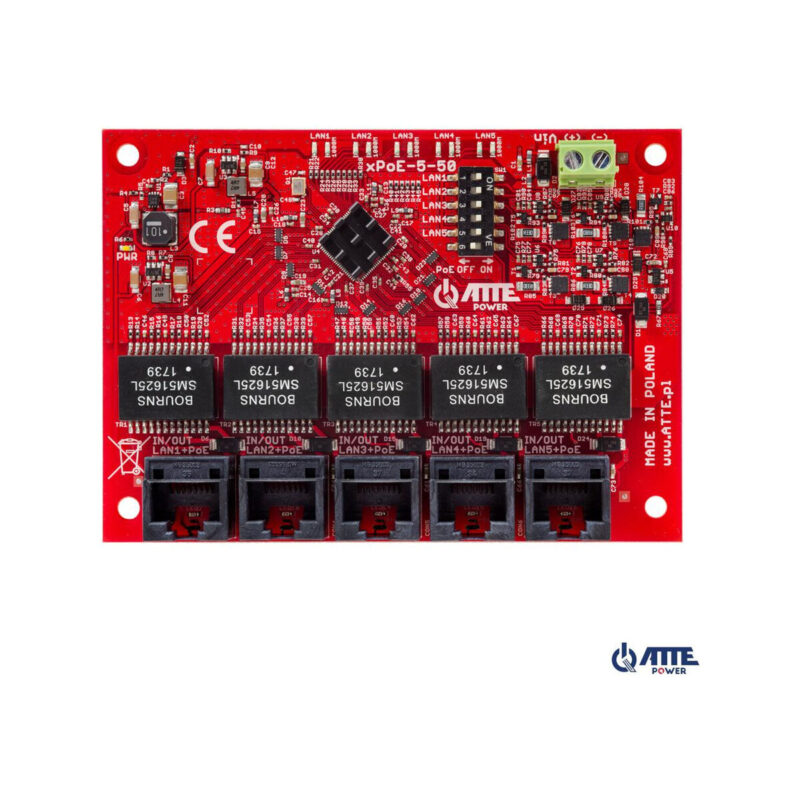 SWITCH 5-PORTOWY POE ATTE xPoE-5-50-OF