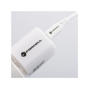 21523958b8280a78e8fa3725ba57bc58_original ŁADOWARKA SIECIOWA Forcell F-Energy GaN III VT-41 33 W 1x USB-C 1x USB-A PD 3.0 QC 4.0 BIAŁA