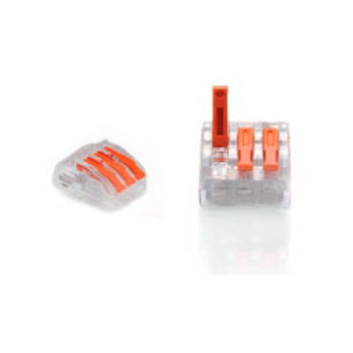 ZŁĄCZKA DO PRZEWODÓW ZATRZASKOWA 0,2-4,0mm2 PC-233 3GNIAZDA (1szt.)