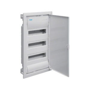 Rozdzielnica podtynkowa z drzwiami metalowymi, 3 rzędy, 36 modułów, IP30, HAGER Volta VU36NE