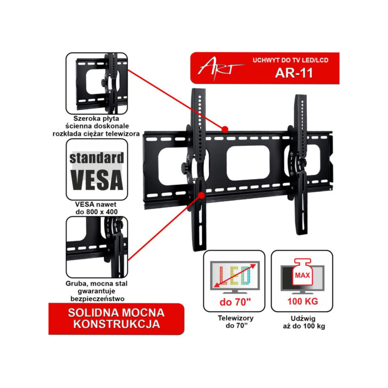 Uchwyt TV ścienny LED/LCD ART 42-100"
