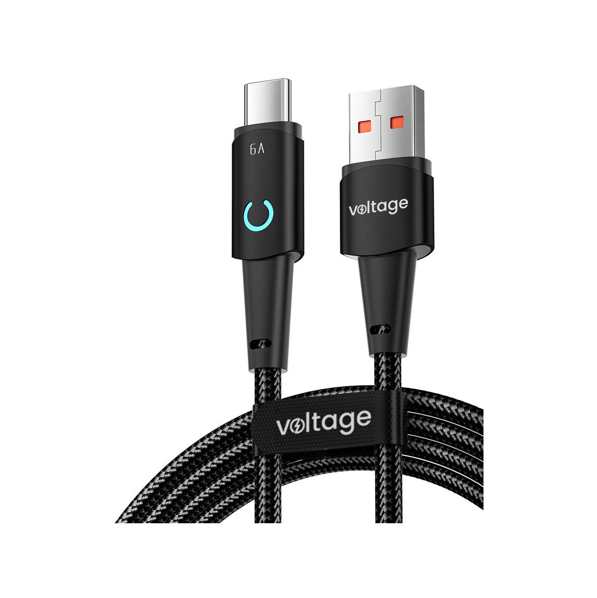 Kabel USB-A / USB-C Voltage PowerAngle 66W PD 100cm czarny