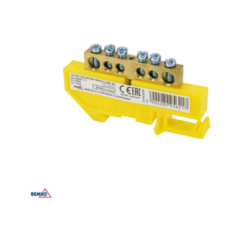 Listwa zaciskowa na sztynę 8x12 8-torowa niebieska