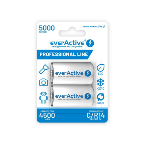 Akumulatorki C / R14 everActive Ni-MH Ni-MH 5000 mAh Professional line (box 2 szt.)