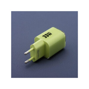 23ec47add65d8929a0da623dbf8a3011_original ŁADOWARKA SIECIOWA Forcell F-Energy GaN III VT-41 33 W 1x USB-C 1x USB-A PD 3.0 QC 4.0 ZIELONA