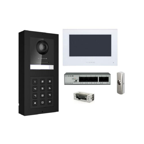 ZESTAW WIDEODOMOFON VIDOS ONE + PRZYCISK + ELEKTROZACZEP
