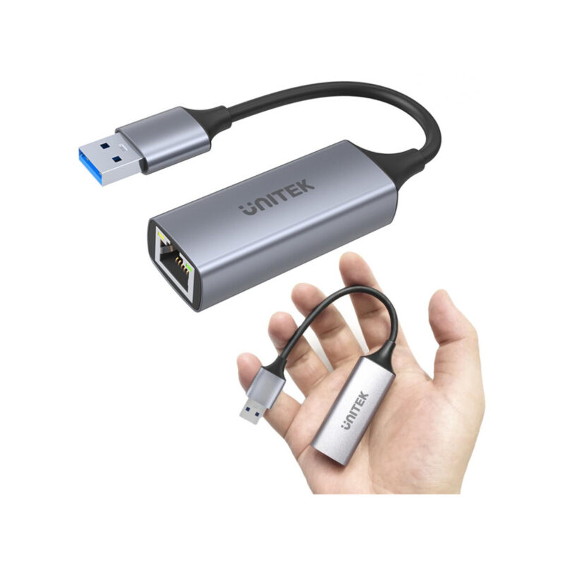 Adapter Unitek U1309A przejściówka USB-A 3.1 Gen1 RJ45 1000Mbps