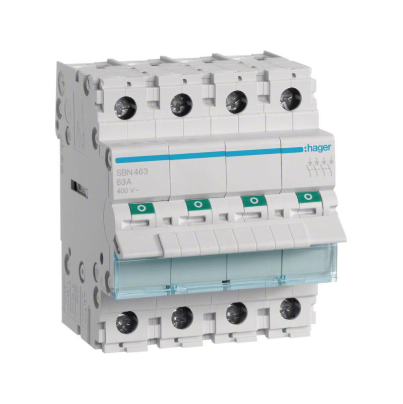Modułowy rozłącznik izolacyjny 4P 63A 400VAC SBN463