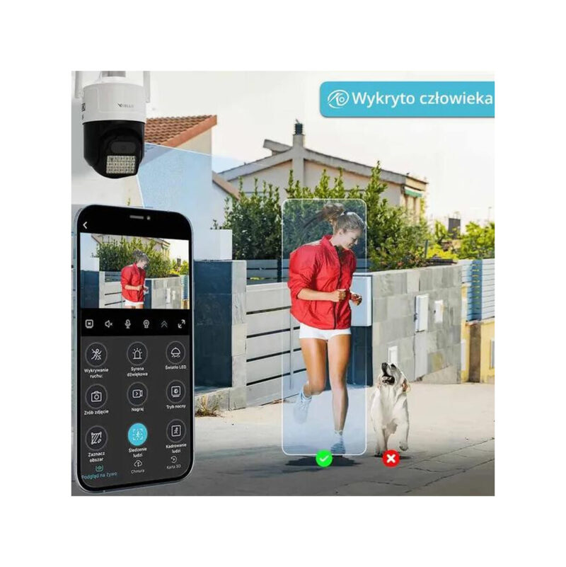 Kamera IP ORLLO Z17 Ultra 4K zewnętrzna obrotowa GSM na kartę SIM 8MPx