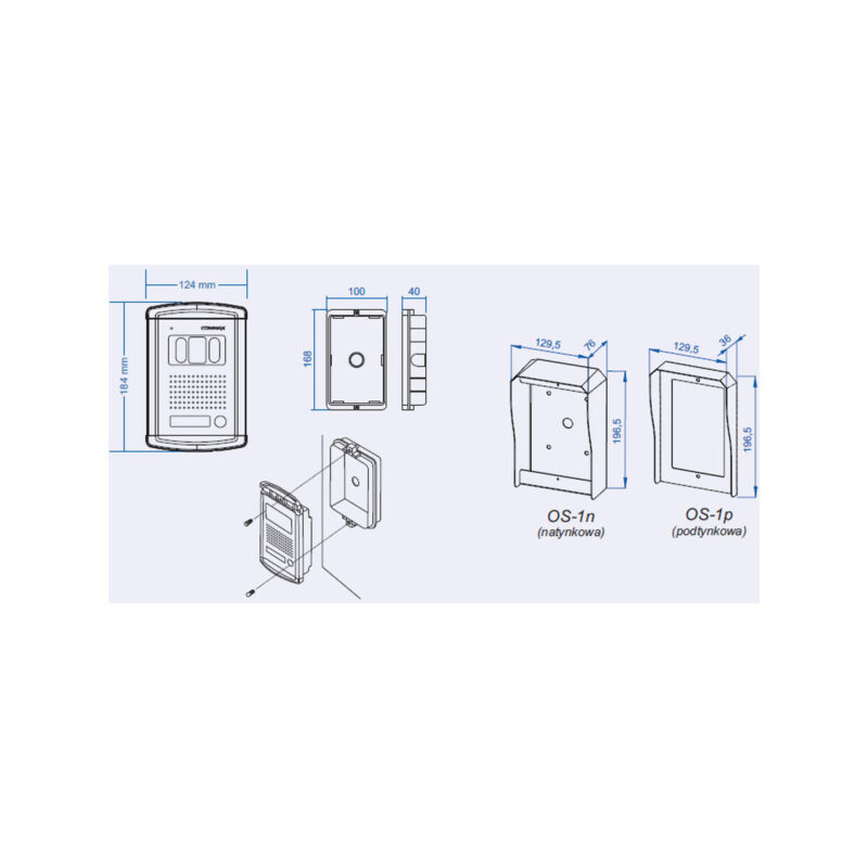 PANEL ZEW. Z KAM. COMMAX DRC-4CANS