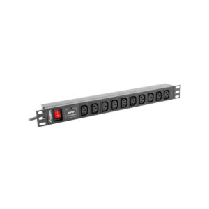 LISTWA ZASILAJĄCA RACK PDU 1U 10A 10X IEC C13 2M CZARNA C14 Lanberg