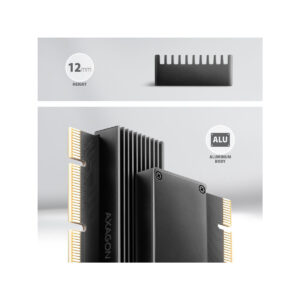 Adapter Axagon PCEM2-XS PCIe x16, M.2 NVMe, chłodnica