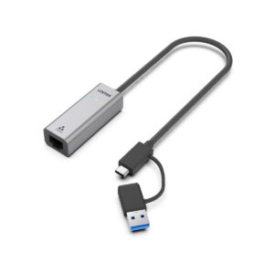 Unitek Hybrydowy adapter USB-C/USB-A do sieci